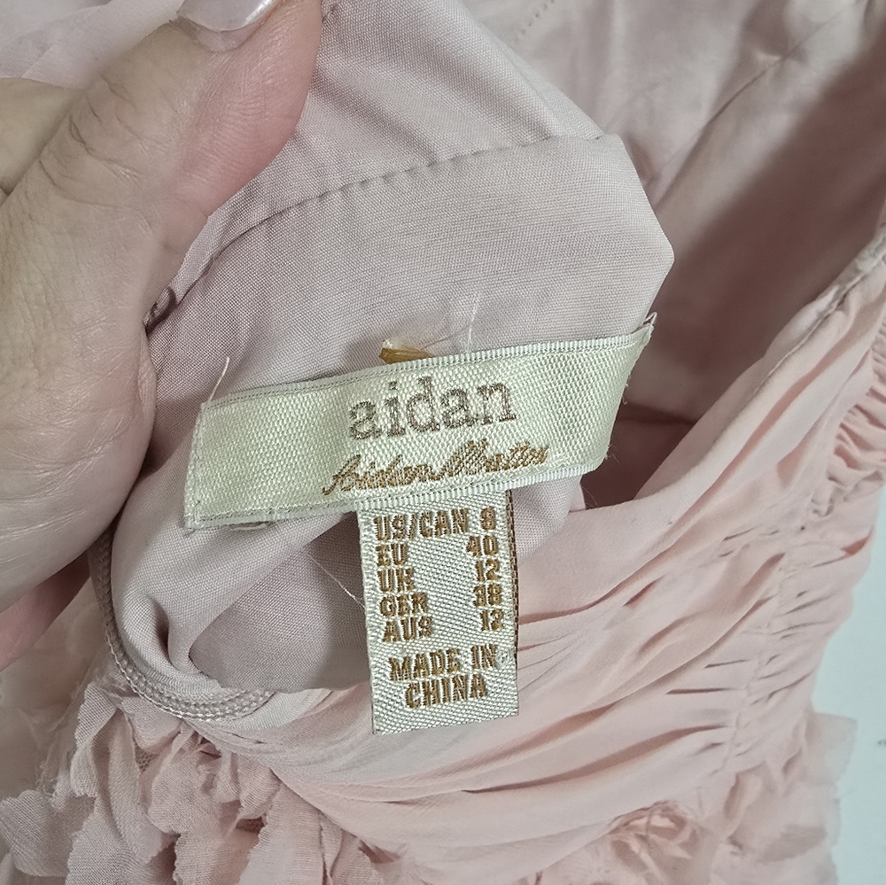 Aidan Mattox Rosette pink cocktail dress Size S - Picture 8 of 11